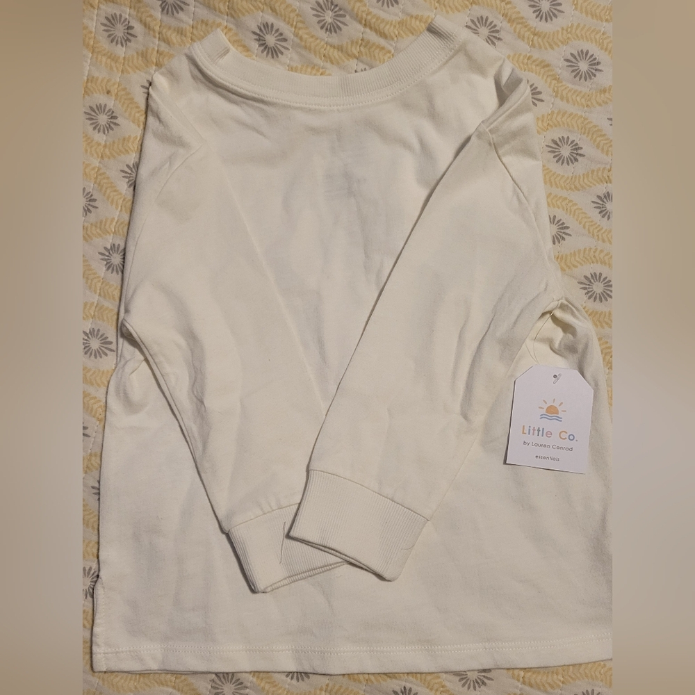 Cream Long Sleeve Shirt by Little Co. 3T